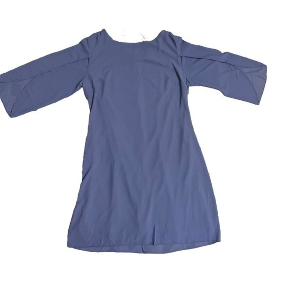 Grace Karin Chiffon Dress Periwinkle Size Medium Split Flutter Sleeve 3/4 Sleeve